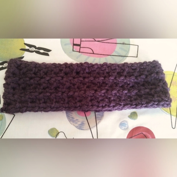 Handmade Crochet Headband Ear Warmer Spa Headban, Adult Size - Picture 2 of 2
